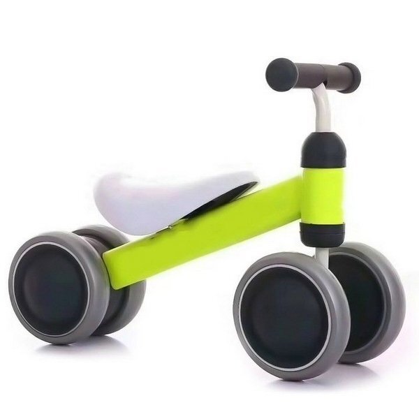 Ecotoys Vehicul copii fara pedale JM-118 verde scaun confortabil si moale roti duble fata-spate varsta 18-36 luni sarcina maxima admisa 20 kg roti din plastic moale