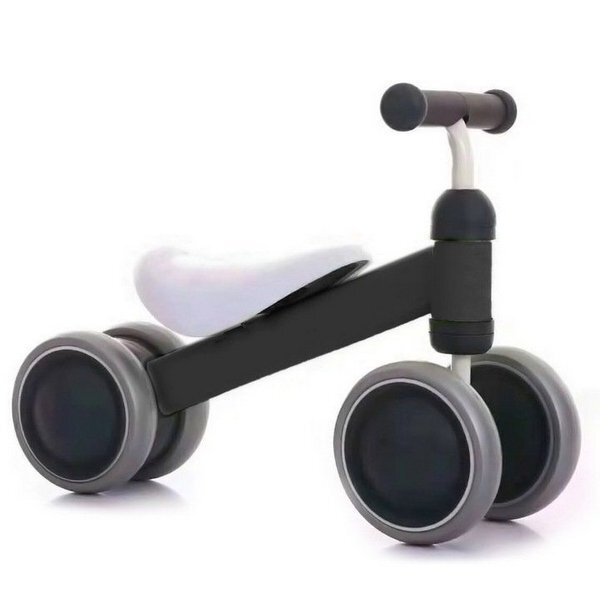 Ecotoys Vehicul copii fara pedale LB1603 negru scaun confortabil si moale roti duble fata-spate varsta 18-36 luni sarcina maxima admisa 20 kg roti din plastic moale