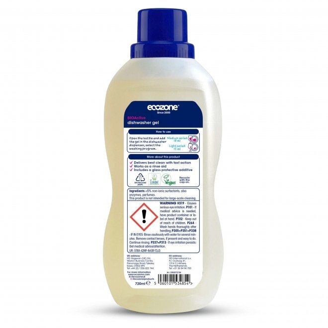 Ecozone Solutie gel BioActive pentru masina de spalat vase 720 ml