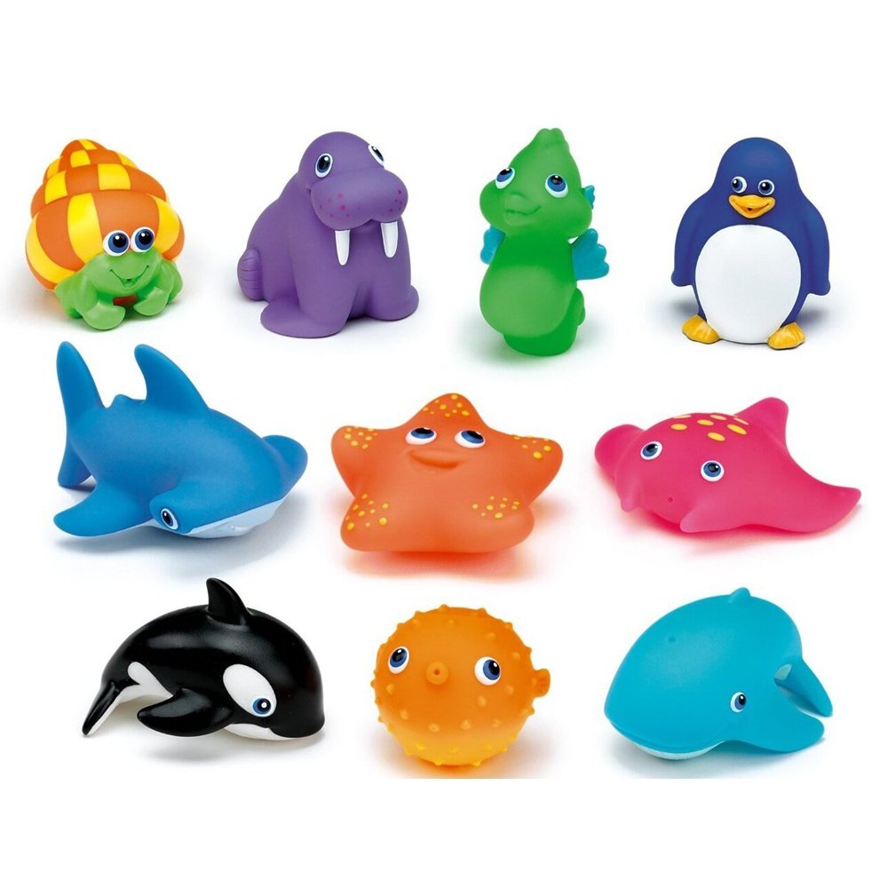 Eddy Toys Set 10 jucarii de baie animale marine