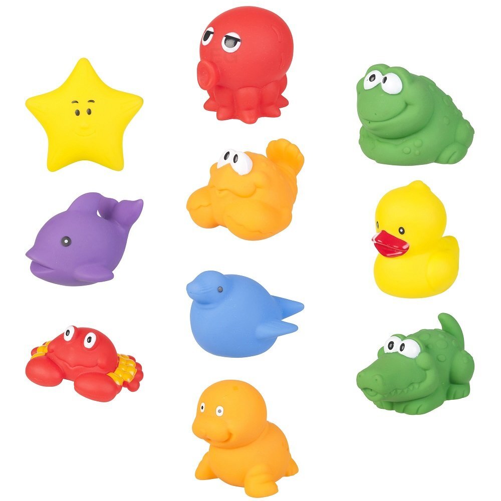 Eddy Toys Set 10 jucarii de baie diverse animale