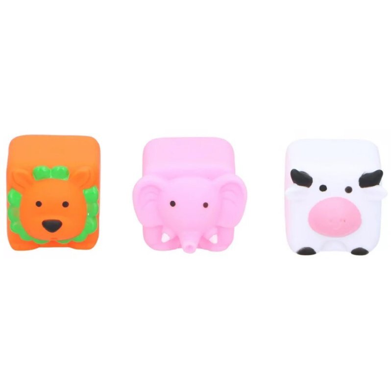 Eddy Toys Set 3 jucarii de baie elefant vaca leu