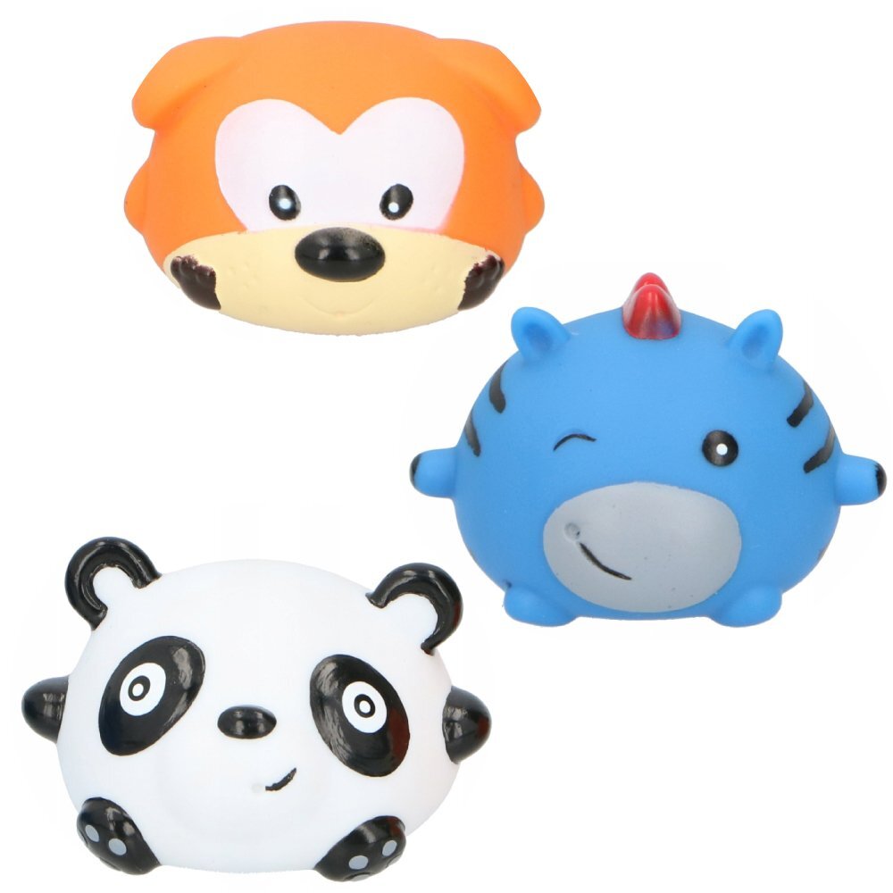 Eddy Toys Set 3 jucarii de baie panda catel zebra