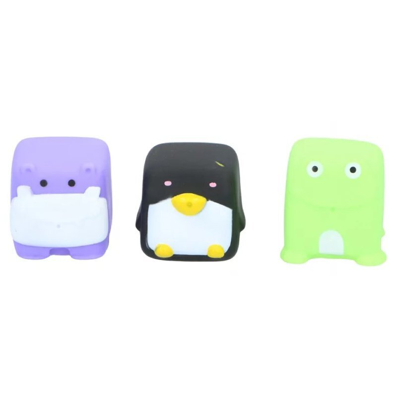 Eddy Toys Set 3 jucarii de baie pinguin hipopotam broscuta