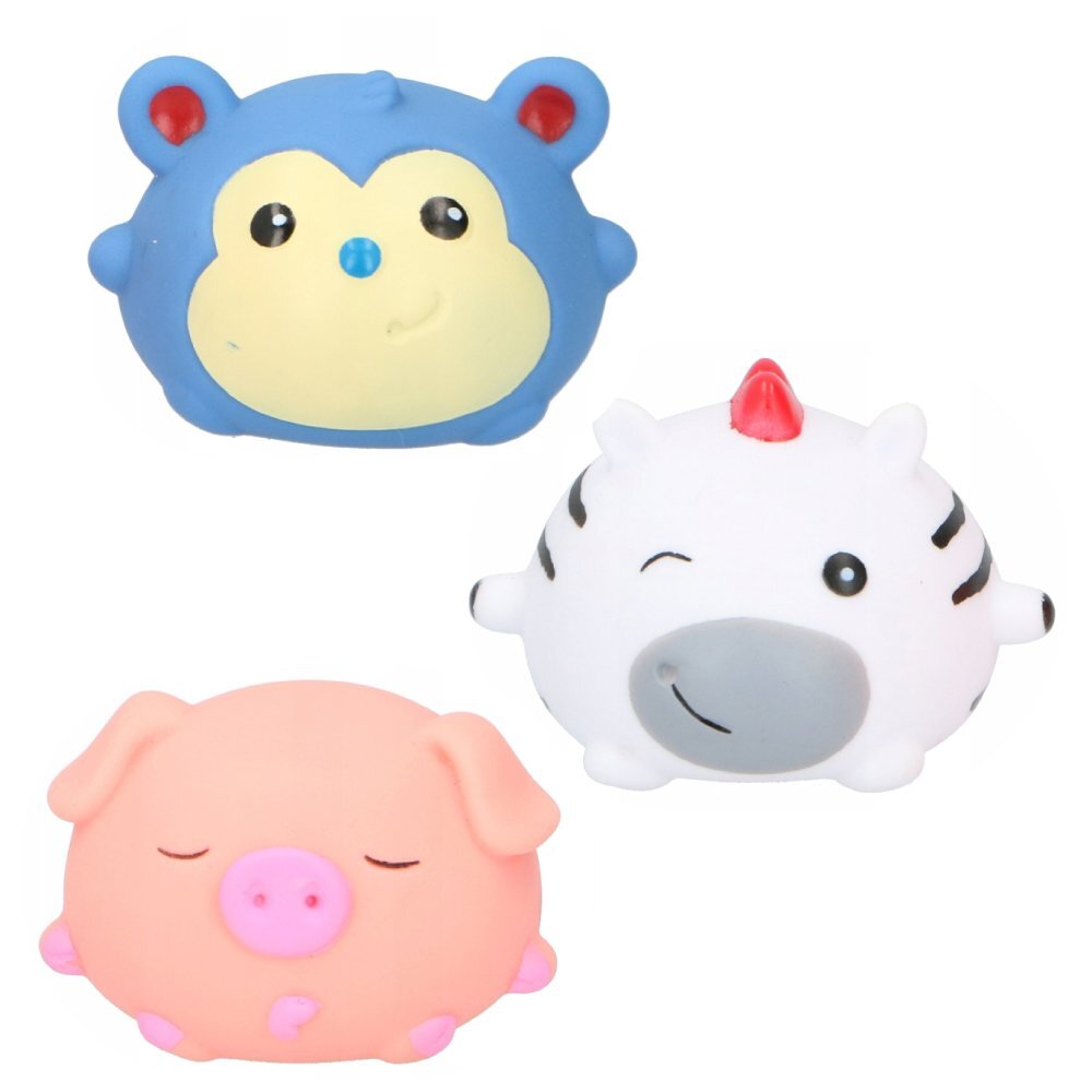 Eddy Toys Set 3 jucarii de baie porcusor soricel zebra