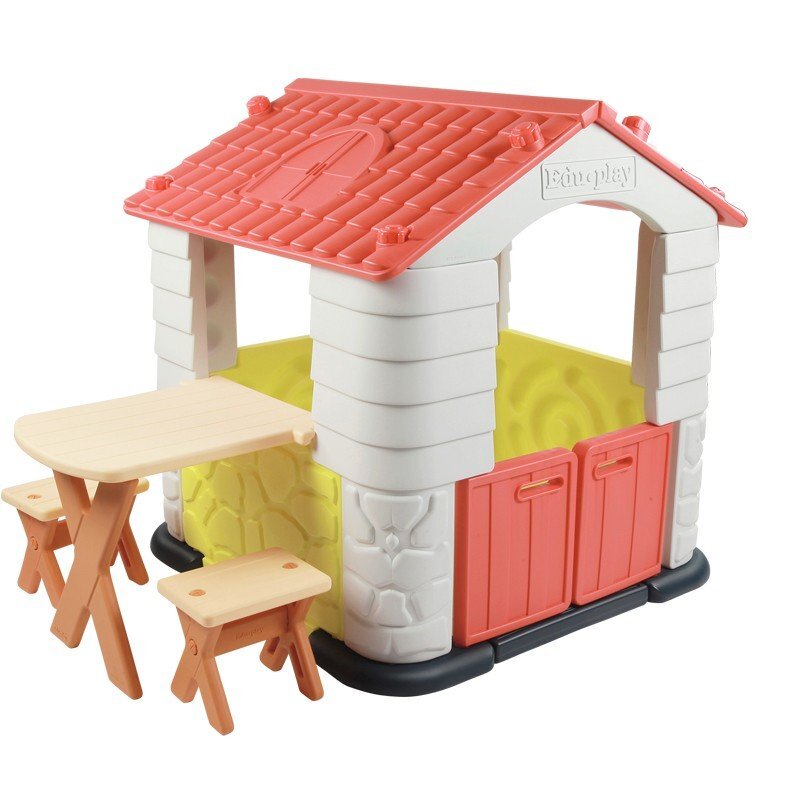 Edu Play Casuta copii 2 in 1 deluxe cu masuta si bancheta