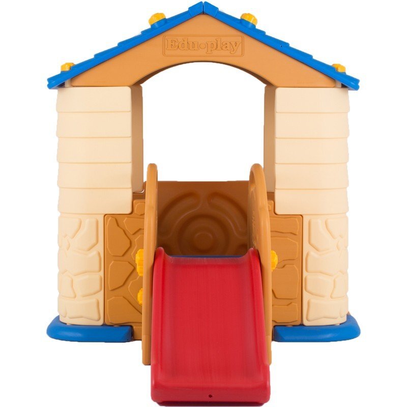 Edu Play Casuta copii 2 in 1 deluxe cu tobogan