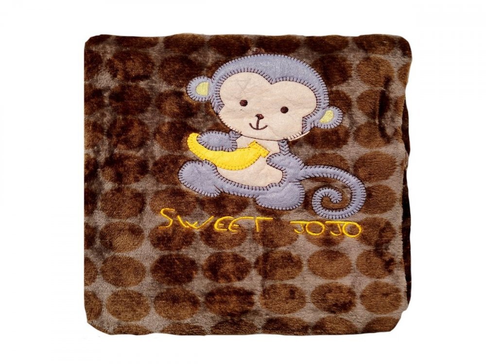 EgaKids Paturica din microfibra 80x100 cm model Monkey