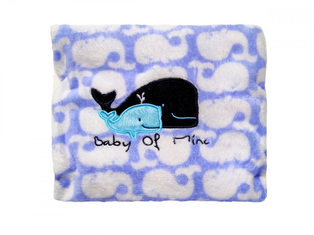 EgaKids Paturica din microfibra 80x100 cm model Purple Whales