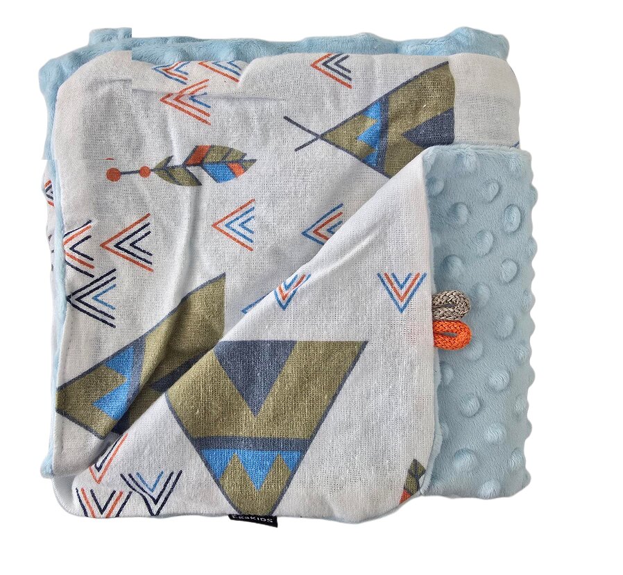EgaKids Paturica Minky pentru copii 75x75 cm K-637 Teepee Tent