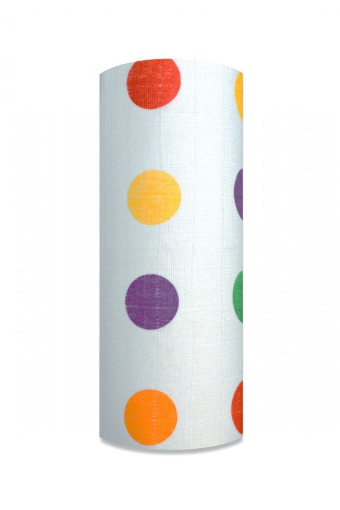 EgaKids Scutec din bumbac tetra Lux 70x80 cm model Buline colorate