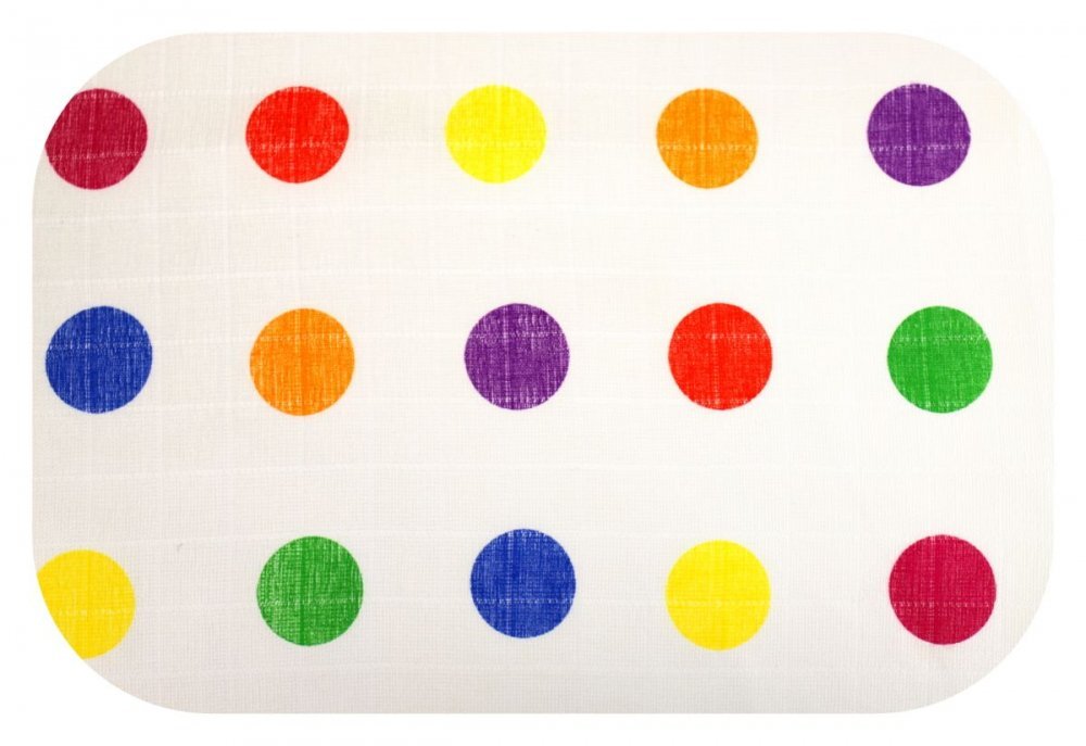 EgaKids Scutec din bumbac tetra Lux 70x80 cm model Buline colorate