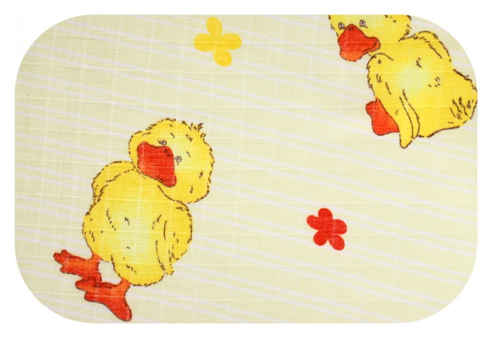 EgaKids Scutec din bumbac tetra Lux 70x80 cm model Yellow Duck
