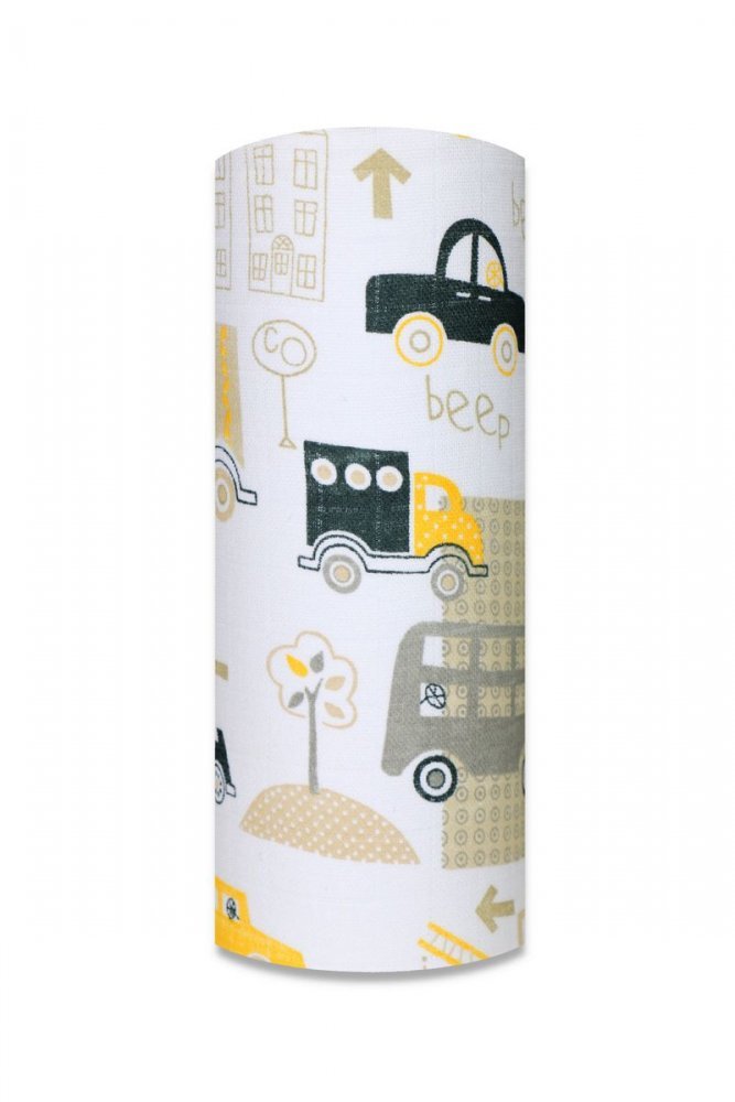 EgaKids Scutec din bumbac tetra Lux 70x80 cm Yellow City