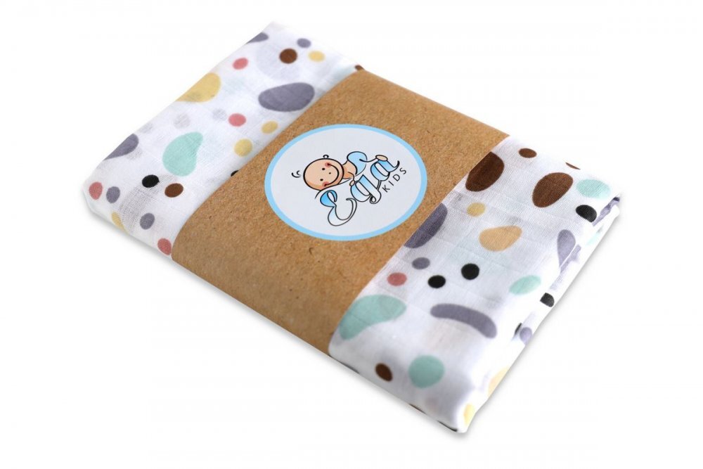 EgaKids Scutec din muselina 120x120 cm Terrazzo Mix