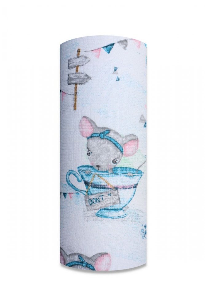EgaKids Scutec din muselina 70x80 cm Tetra model Mouse Cup BluePink