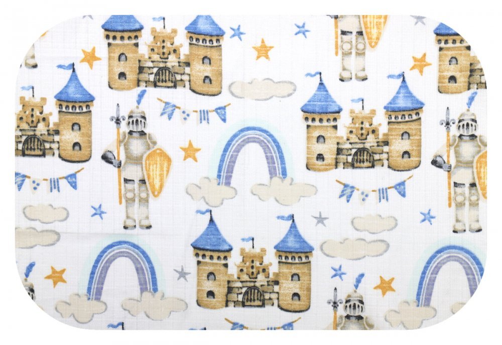 EgaKids Scutec din muselina tetra 70x80 cm model Blue Castle
