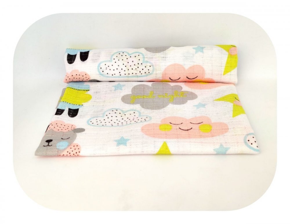 EgaKids Scutec din muselina tetra 70x80 cm model Cloud Goodnight