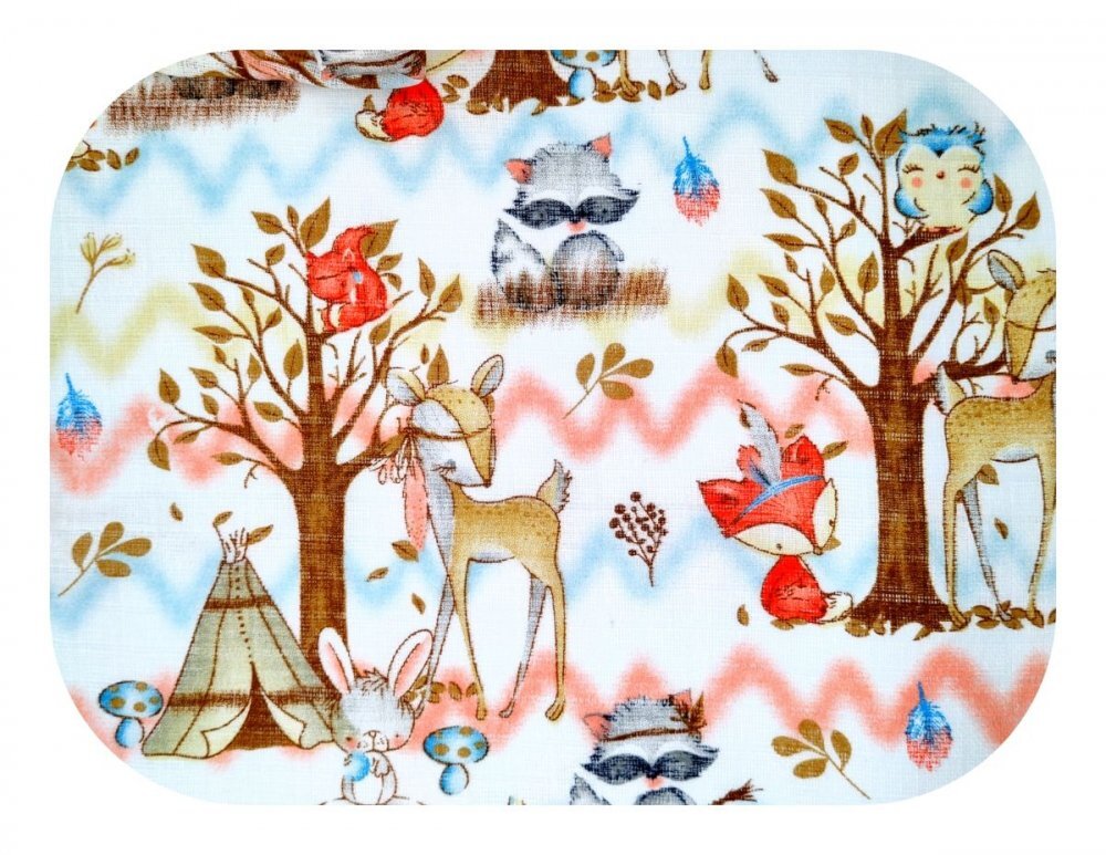 EgaKids Scutec din muselina tetra 70x80 cm model Forest Animals