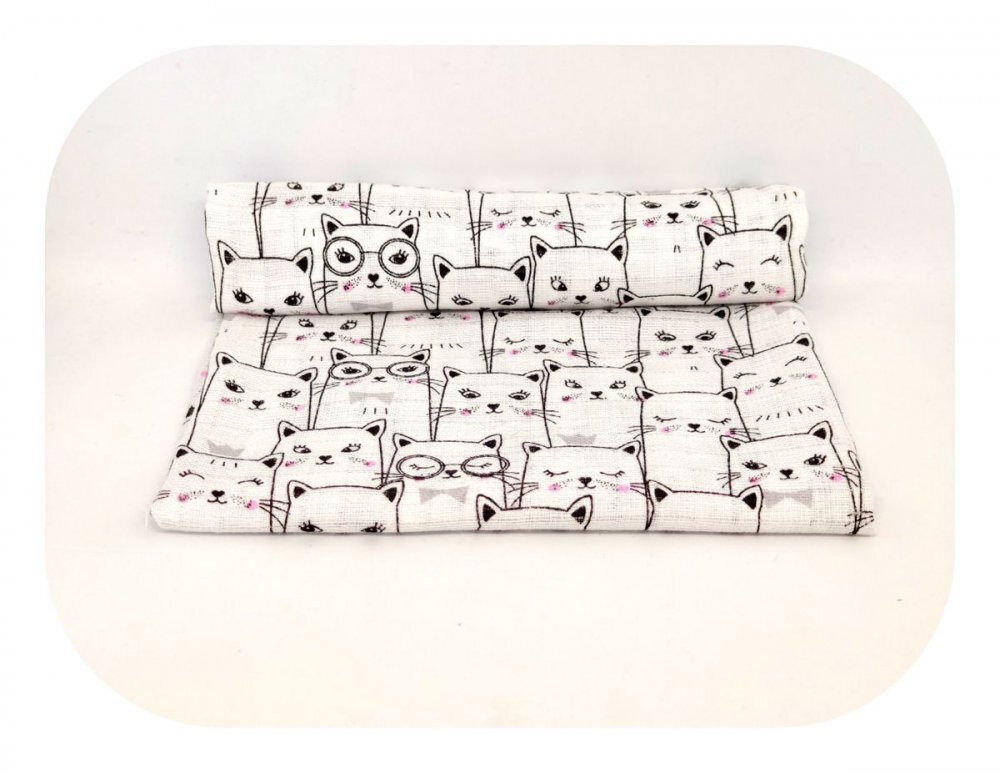 EgaKids Scutec din muselina tetra 70x80 cm model Kittens