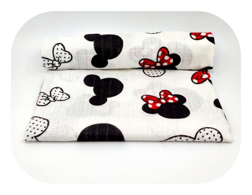 EgaKids Scutec din muselina tetra 70x80 cm model Minnie Mouse