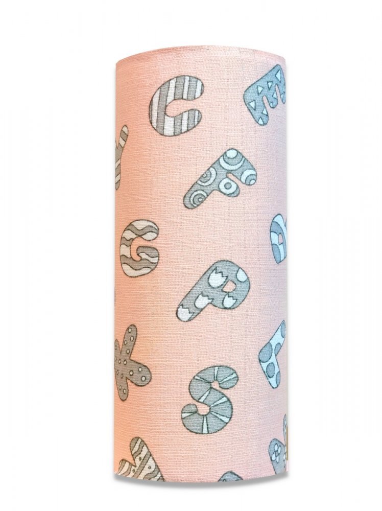 EgaKids Scutec din muselina tetra 70x80 cm model Pink Alphabet