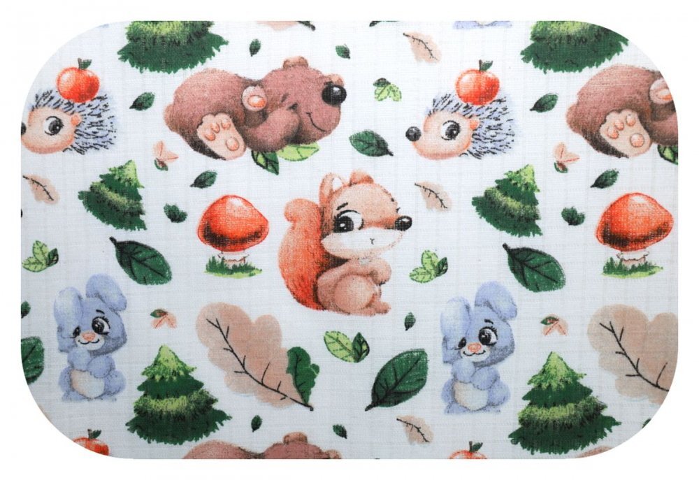 EgaKids Scutec din muselina tetra 70x80 cm model Smiling Animals