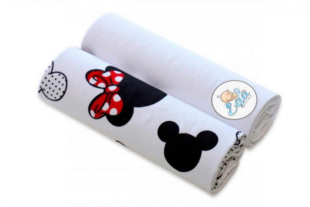 EgaKids Set 2 scutece din bumbac 60x80 cm model Minnie Mouse