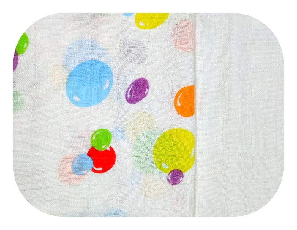 EgaKids Set 2 scutece pentru bebelusi reutilizabile cu fibra de bambus dimensiune 70 x 80 cm model Bubble Dots