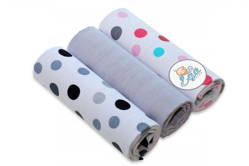 EgaKids Set 3 scutece din bumbac 60x80 cm model No19