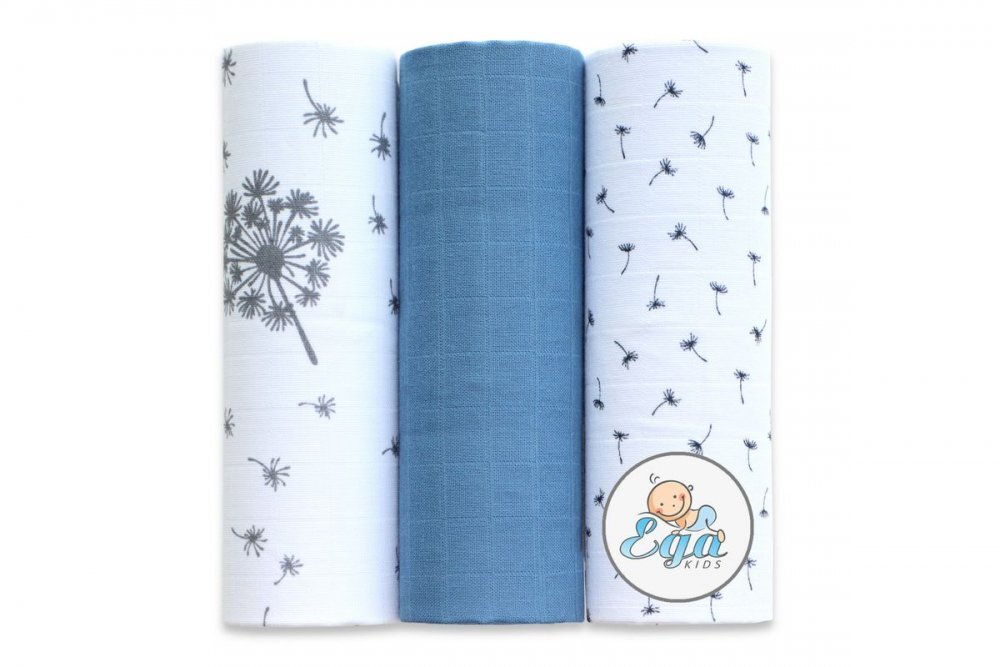 EgaKids Set 3 scutece din bumbac 60x80 cm model No26