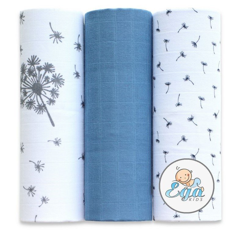 EgaKids Set 3 scutece din bumbac 60x80 cm model No26