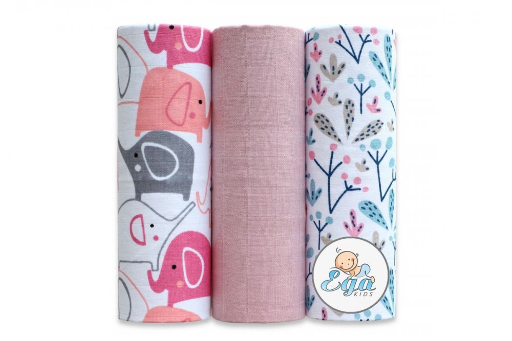 EgaKids Set 3 scutece din bumbac 60x80 cm model No29