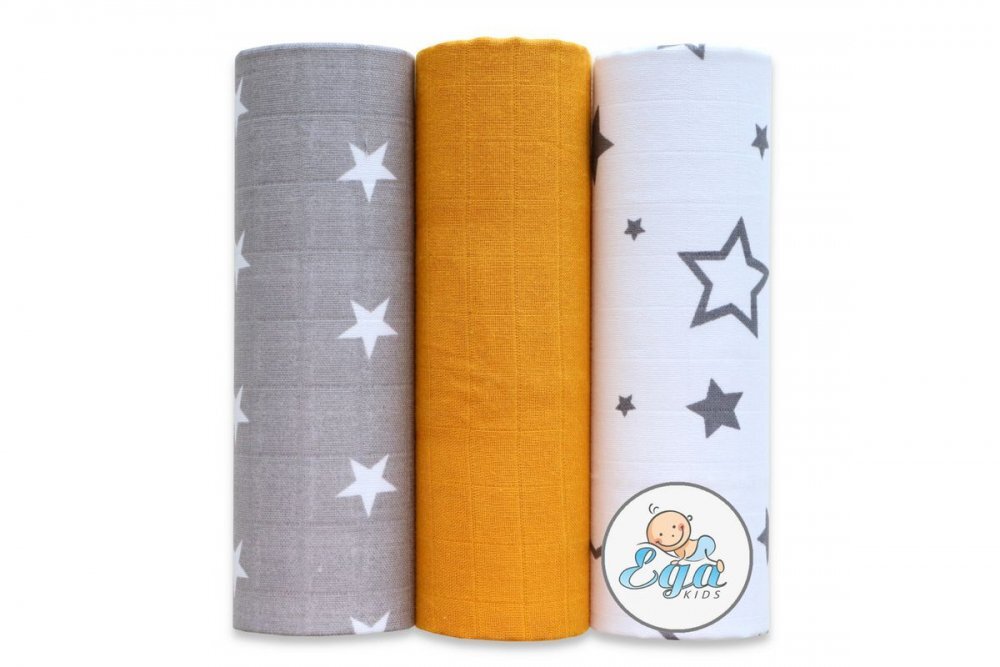 EgaKids Set 3 scutece din bumbac 60x80 cm model No3