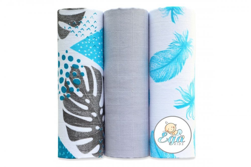 EgaKids Set 3 scutece din bumbac 60x80 cm model No5