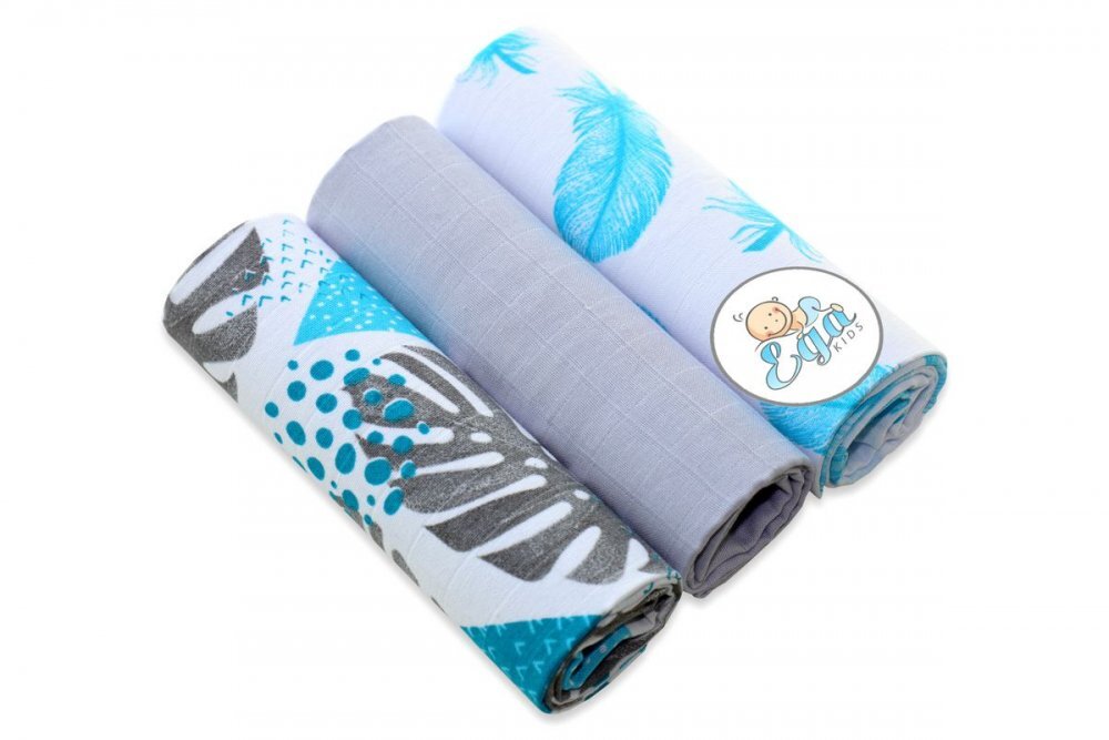 EgaKids Set 3 scutece din bumbac 60x80 cm model No5