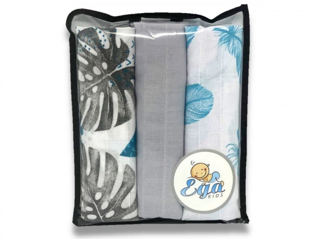 EgaKids Set 3 scutece din bumbac 60x80 cm model No5