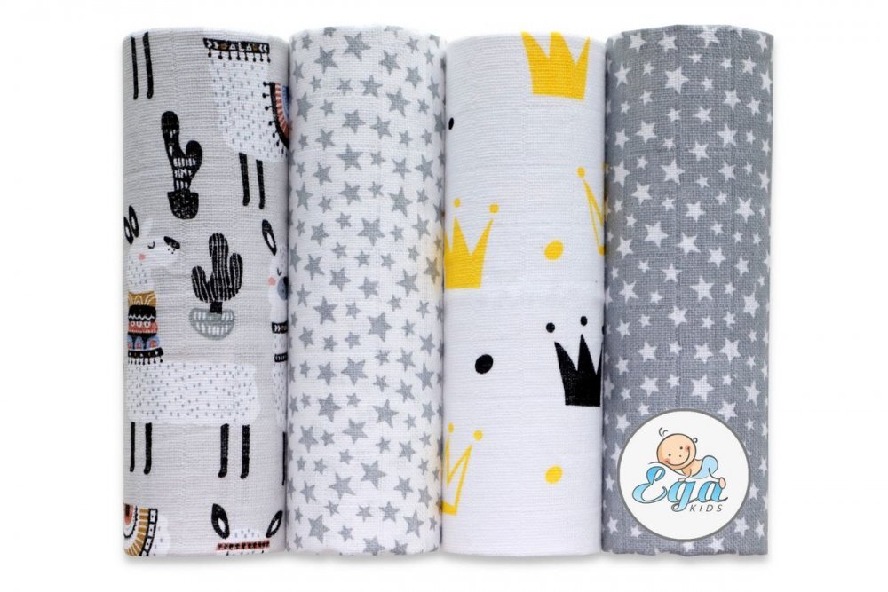EgaKids Set 4 scutece din bumbac Lux 70x80 cm model 5912