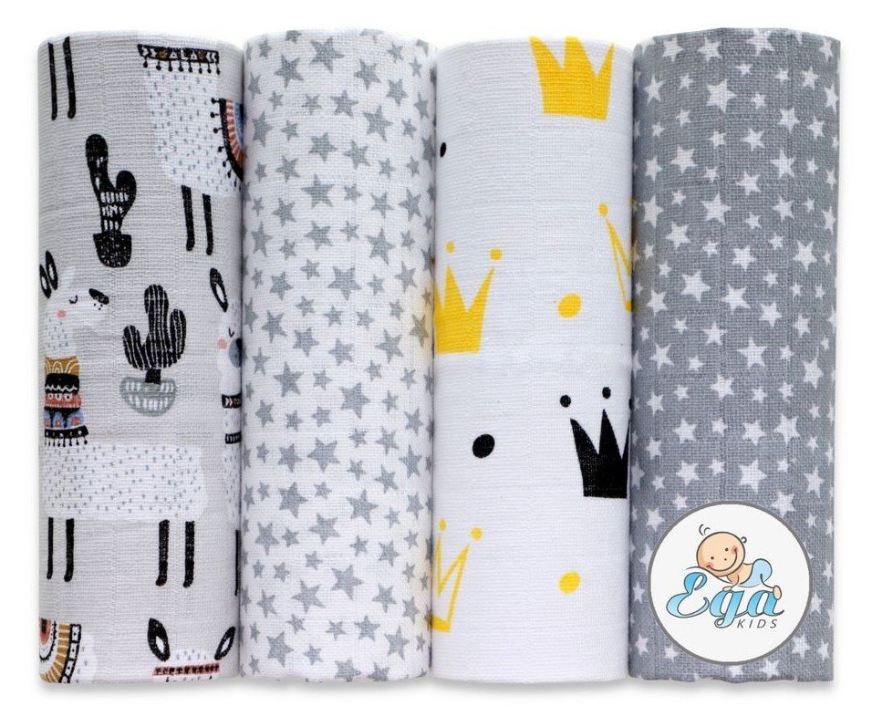 EgaKids Set 4 scutece din bumbac Lux 70x80 cm model 5912