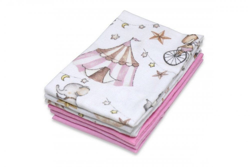 EgaKids Set 6 batistute din finet pentru copii 38x38 cm model No4 Pink Circus
