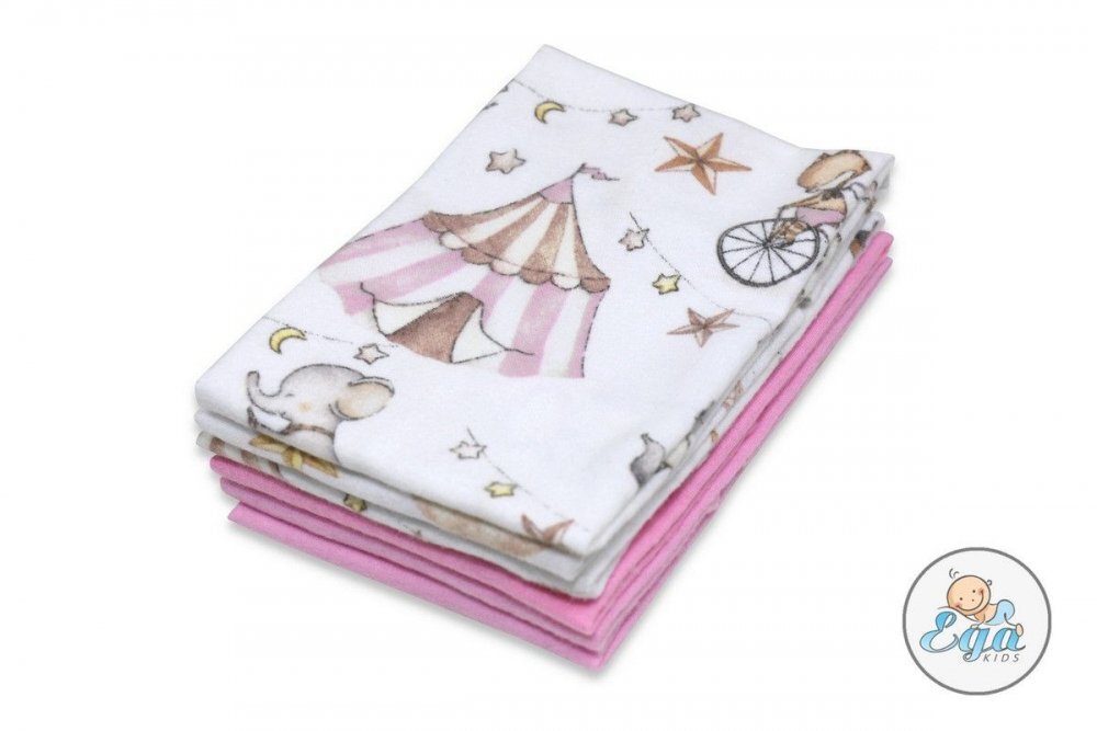 EgaKids Set 6 batistute din finet pentru copii 38x38 cm model No4 Pink Circus