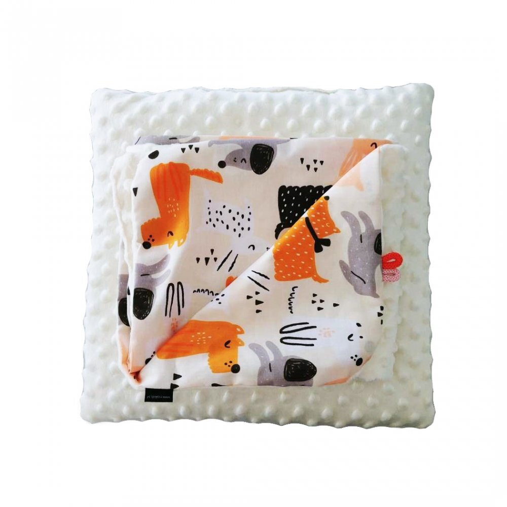 EgaKids Set Paturica si perna Minky pentru copii 580 Galben 75x85 cm