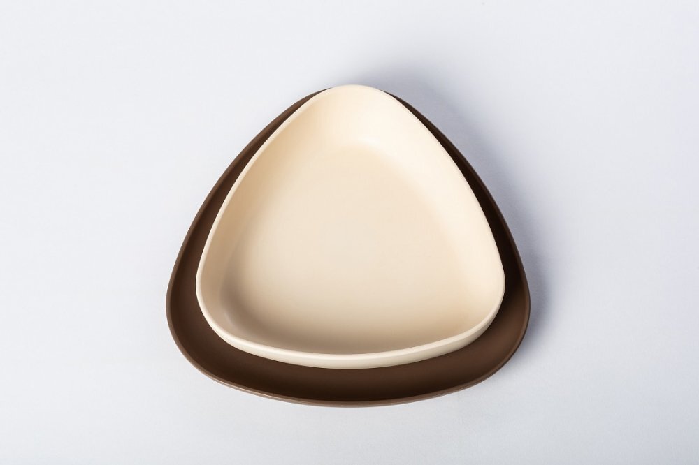 Ekoala Set 2 farfurii BIOplastic WhiteBrown