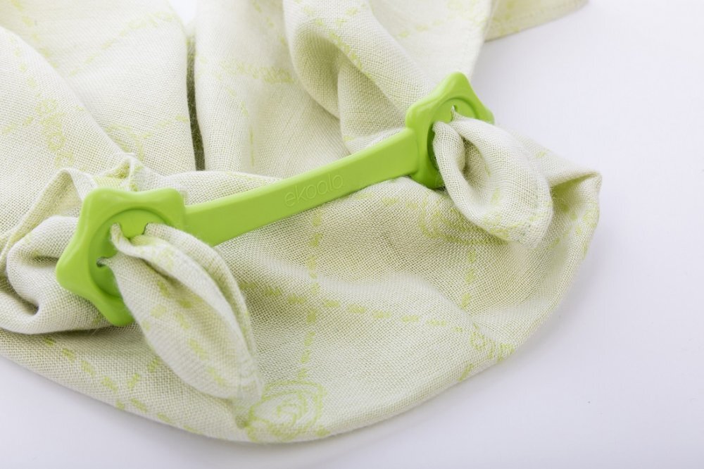 Ekoala Set Swaddle si suport de prindere baveta green