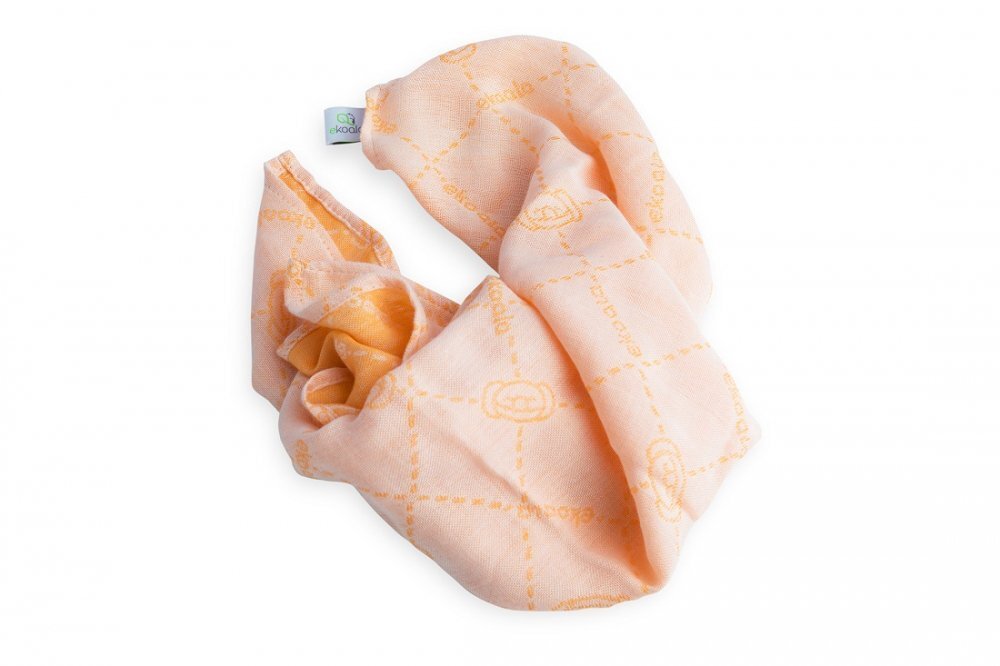Ekoala Set Swaddle si suport de prindere baveta orange