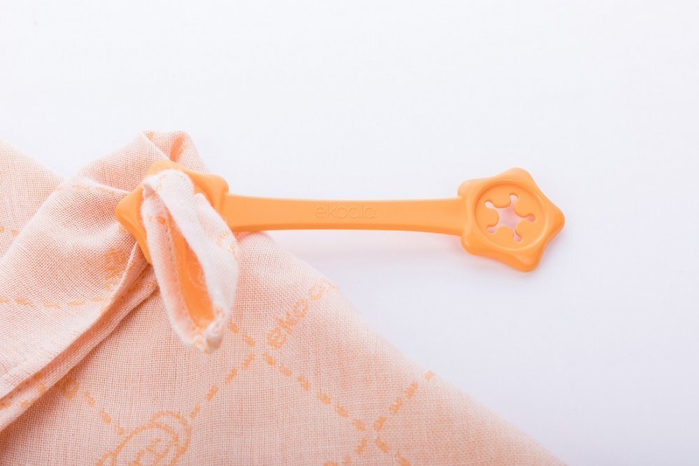 Ekoala Set Swaddle si suport de prindere baveta orange