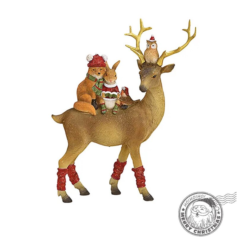 EMA Cerb si pretenii sai statueta decoratiune Craciun 25 cm
