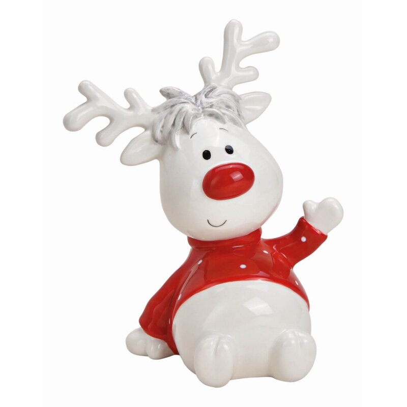EMA Rudolph Ren nas rosu decorativ Craciun 17 cm