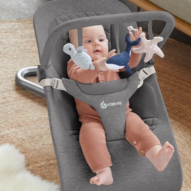 Ergobaby Bara de activitati Ocean Wonders pentru balansoar 3 in 1 Evolve Charcoal Grey