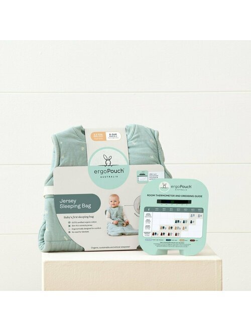 ErgoPouch Sac de dormit cu maneci Jersey Bej 3-12 luni 6-10 kg 3.5 Tog bumbac organic fermoar bidirectional lavabil la masina certificat non-toxic premiat in Australia